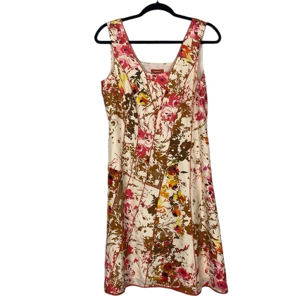 Sundance floral silk sleeveless dress
